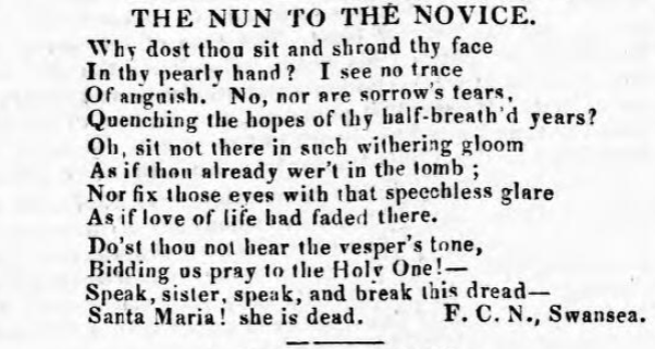 The Cambrian, 14th September, 1839, p.3.